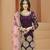 Purple embroidered art silk salwar