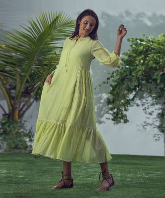 Baarik Lime Green Dress 2