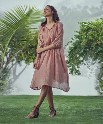 Baarik Pink Knee Length Dress 1