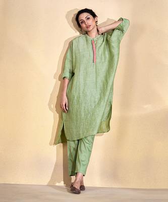 Ta'Aruf Sage Green Kurta Set 1