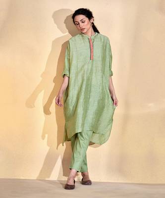 Ta'Aruf Sage Green Kurta Set 2