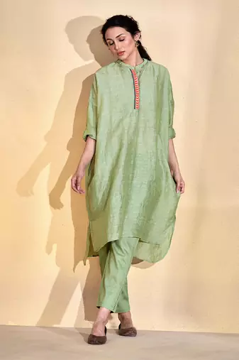 Ta'Aruf Sage Green Kurta Set