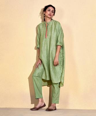 Ta'Aruf Sage Green Kurta Set 3