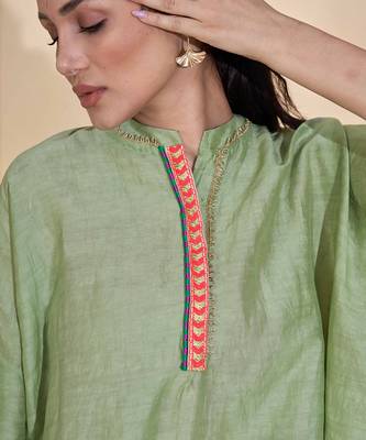 Ta'Aruf Sage Green Kurta Set 4