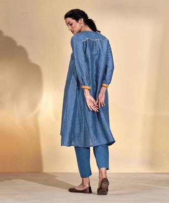 Ta'Aruf Indigo Blue Kurta Set 3