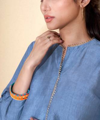 Ta'Aruf Indigo Blue Kurta Set 4