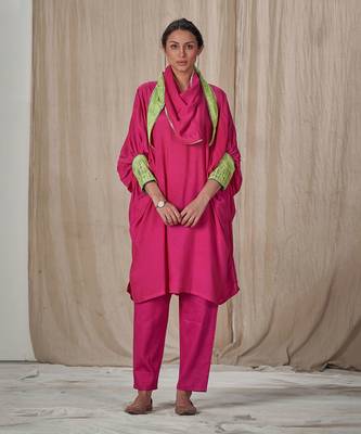 Shiiriin Pink Kimono Kurta Set 1