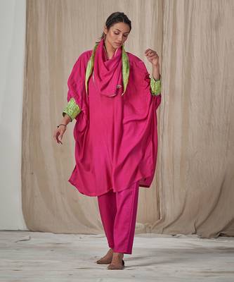 Shiiriin Pink Kimono Kurta Set 4