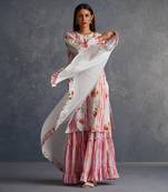 Blossomm White Stripes Sharara Set