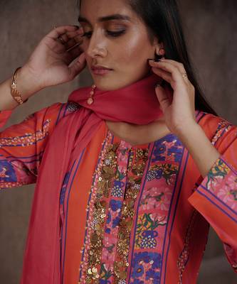 Aarya Red Straight Kurta Set 5