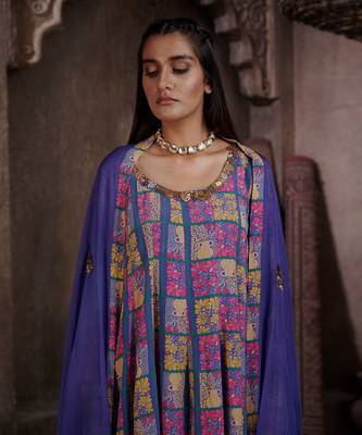 Aarya Blue Anarkali Set 6