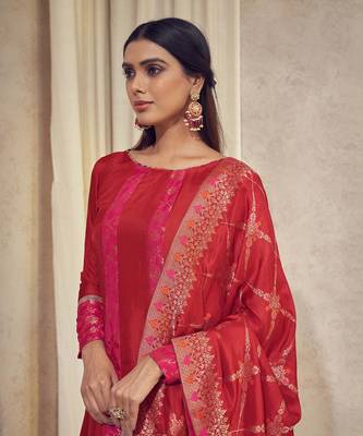 Tehzeeb Red Anarkali Set 4