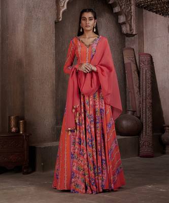 Red Aarya Lehenga Set 1