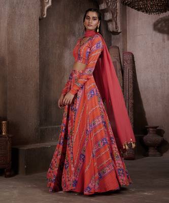Red Aarya Lehenga Set 3