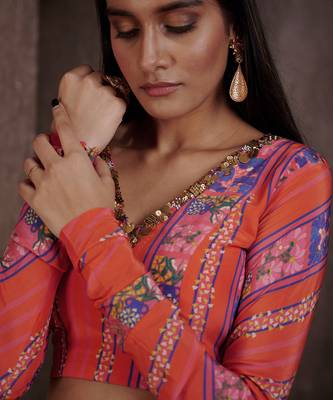 Red Aarya Lehenga Set 5