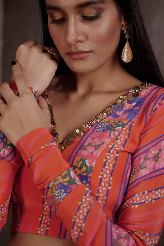 Red Aarya Lehenga Set