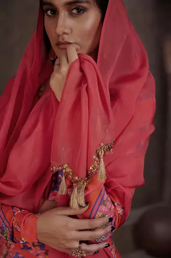 Red Aarya Lehenga Set