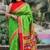 Green woven cotton silk saree with blouse