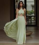Meira Pastel Pistachio Green Gown
