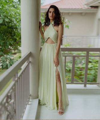 Meira Pastel Pistachio Green Gown 2