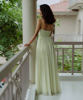 Meira Pastel Pistachio Green Gown 3