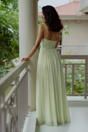 Meira Pastel Pistachio Green Gown