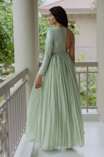 Lyssa Pastel Mint Green  Gown