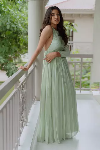 Lyssa Pastel Mint Green  Gown