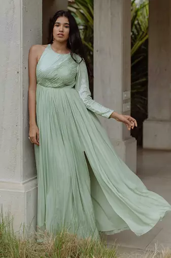 Lyssa Pastel Mint Green  Gown