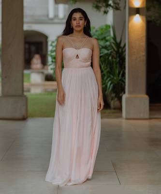Amara Pink Lace  Gown 1