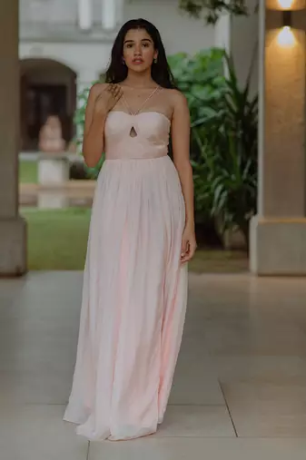 Amara Pink Lace  Gown