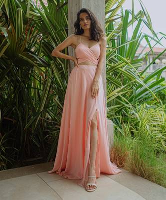 Gaia Peach Gown 1