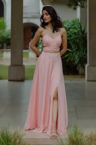 Gaia Peach Gown