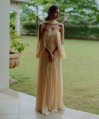 Adeena Creamy Corn Yellow Gown 3