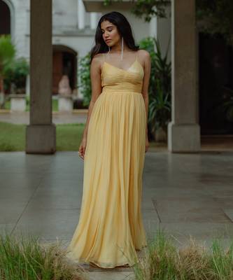 Peitho Powder Yellow Gown 1