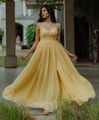 Peitho Powder Yellow Gown 2