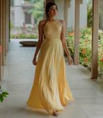 Sage Powder Yellow  Gown