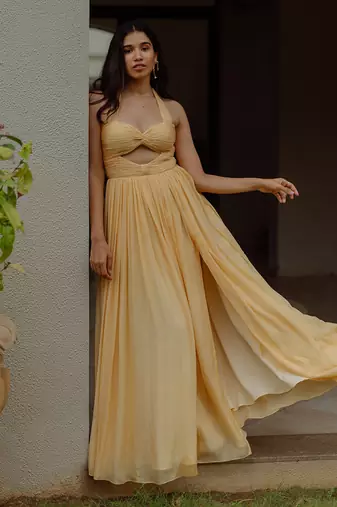 Vienna Blonde Yellow Gown