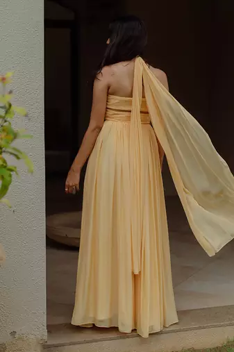 Vienna Blonde Yellow Gown
