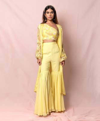 Ambrosia Pale Yellow Sharara Set 1