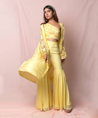 Ambrosia Pale Yellow Sharara Set 2