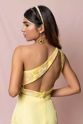 Ambrosia Pale Yellow Sharara Set