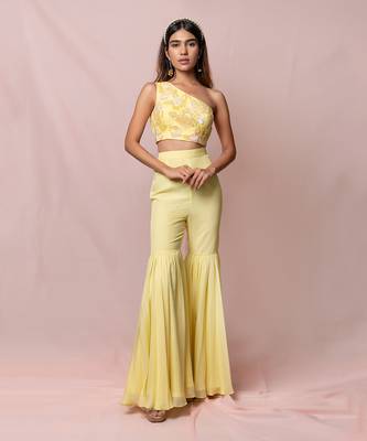 Ambrosia Pale Yellow Sharara Set 5