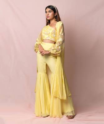 Ambrosia Pale Yellow Sharara Set 6