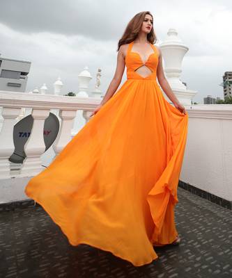 Hilda Tangerine  Gown 1
