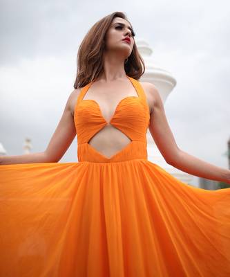 Hilda Tangerine  Gown 3
