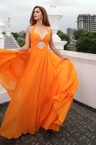 Hilda Tangerine  Gown