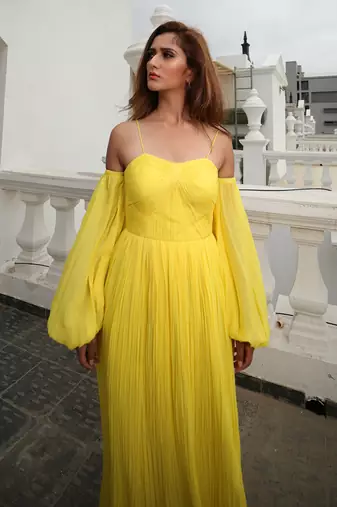 Moira Bright Yellow  Gown