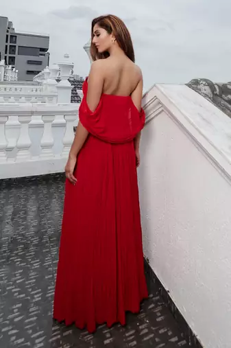 Claudine Red  Gown