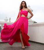 Shirley Hot Pink And Red  Gown